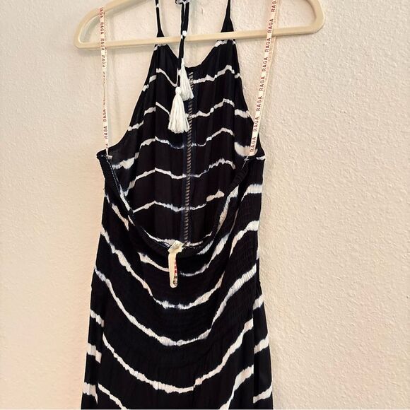 RAGA Striped Black and White Jumpsuit Flowy Wide Leg Small - Picture 7 of 7